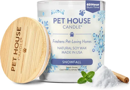 Miniatura 20 de One Fur All, Pet House - Vela 100 % cera de soja, eliminador de olores de mascotas para el hogar, velas aromáticas, no tóxicas y ecológicas