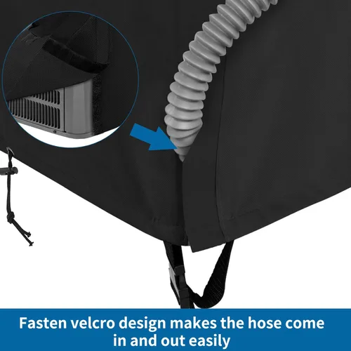 Miniatura 6 de AKEfit Cubierta de Aire Acondicionado para Exterior, Impermeable de Servicio Pesado, Defensor de AC con Tela Oxford Duradera, Protector de AC Negro