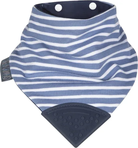 Miniatura 9 de Cheeky Chompers Neckerchew babero de dentición, babero estilo bandana 2 en 1 con mordedor de silicona de grado alimenticio Midnight