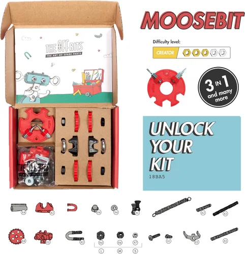 Miniatura 5 de The Off Bits - Juego de erectores: mini juguetes STEM de animales para niños de 6 años, juegos de construcción de juguetes con tuercas y tornillos