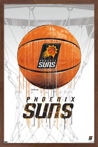 Miniatura 16 de Trends International NBA Phoenix Suns - Póster de pared de Drip Basketball 21, 22.375 x 34 pulgadas, versión enmarcada en negro Versión con marco