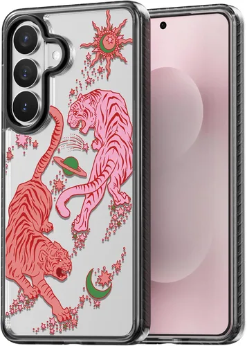 Miniatura 112 de Rosarnnah Funda compatible con Samsung Galaxy S24 Ultra, bonita estética, a la moda, divertida funda con estampado de gatito y gato, duradera a