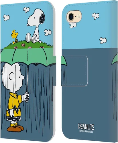 Miniatura 141 de Head Case Designs Funda de piel con licencia oficial de Peanuts Snoopy & Woodstock Balloon Halfs and Laughs para Apple iPhone 7/8/SE 2020 y 2022