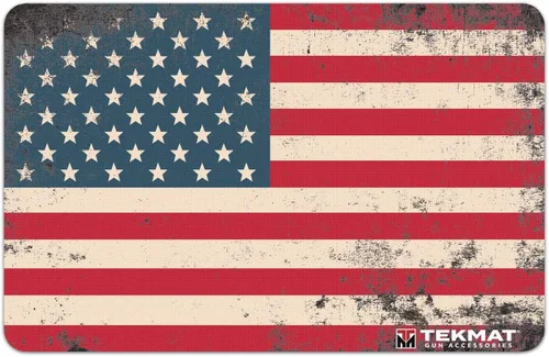 TekMat Original 11" x 17" American Flag - 1/8" Thick Oil Resistant Non-Slip Waterproof Scratchproof Washable Handgun Maintenance & Cleaning Mat