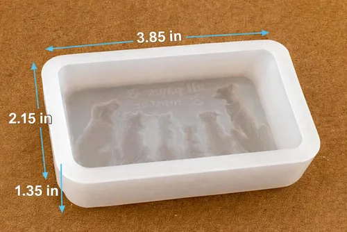 Miniatura 2 de All Paws Matter - Molde de silicona, jabón, cera de yeso, resina de arcilla de 5 onzas para perros y gatos