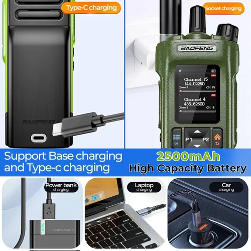 Miniatura 8 de BAOFENG DM32 DM-32UV DMR Radio Walkie Talkies de largo alcance Radio digital bidireccional Radio jamón de alta potencia de 10 W con Verde