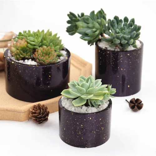 Miniatura 3 de Molde redondo de resina para maceta, molde de resina cilíndrica de silicona, para bricolaje, macetas de jardinería, manualidades, decoración