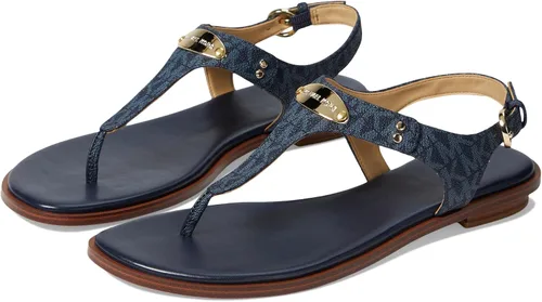 Miniatura 4 de Michael Kors Sandalias planas Mk Plate para mujer