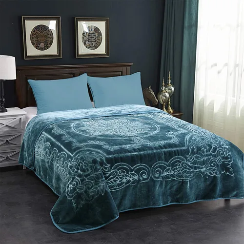 Miniatura 13 de JML - Manta coreana pesada de 85 x 93 pulgadas, 8.4 libras, manta de forro polar de franela de felpa estampada de lujo tamaño King para hombres