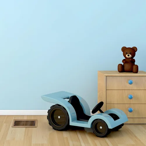 Miniatura 7 de 4 cubiertas de ventilación de piso de 10'', rejillas de piso de servicio pesado, cubiertas de ventilación de calor de metal con acabado a prueba