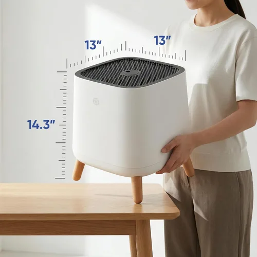 Miniatura 3 de Smart Air (AKA Smart Health) Purificador de aire Sqair H13 HEPA y carbón activado Limpia hasta 900 pies cuadrados/30 minutos, 23-52 dB Para