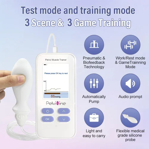 Miniatura 3 de Entrenador muscular pélvico para ejercitador de Kegel con sonda de sensor inflable que fortalece tu suelo pélvico