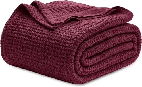 Miniatura 40 de Bedsure Gentlesoft - Manta de 100 % algodón, tamaño Twin XL, para dormitorio universitario, transpirable y suave, manta Twin de tejido waffle