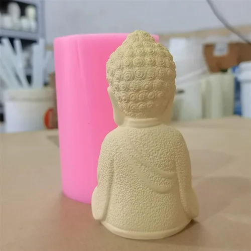 Miniatura 2 de Vairocana Buddha - Molde de silicona para velas hechas a mano, moldes de cera para velas, resina decorada, estatua de yeso epoxi, molde