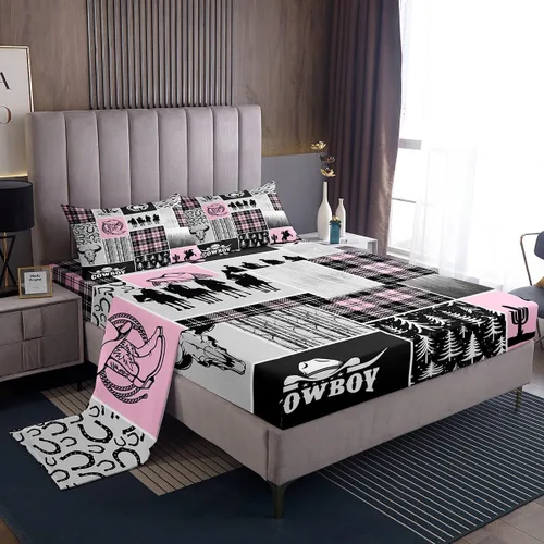 Miniatura 10 de Juego de sábanas de dibujos animados para niños, tamaño King, bonito juego de ropa de cama de esquí de animales árticos, decoración de habitación