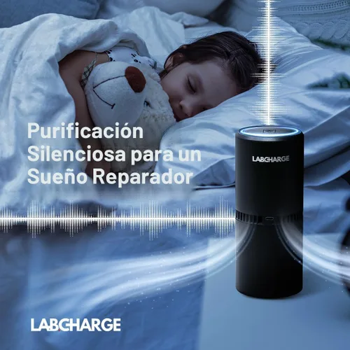 Miniatura 3 de Lab Charge Purificador de Aire Iónico Pequeño para el Hogar y el Dormitorio – Filtro HEPA Silencioso – Cubre 250 Pies Cuadrados - Elimina Mascotas