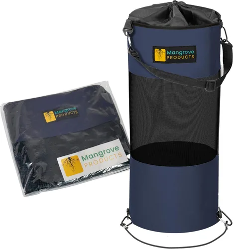 Mangrove Products: Bote de basura portátil para barco, bolsa de basura reutilizable, equipo de navegación, almacenamiento de barcos, accesorios Azul