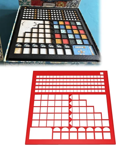 Miniatura 2 de Organizador de paneles y tablero de puntuación para Azul - Bandejas antideslizantes para azulejos con compartimentos individuales