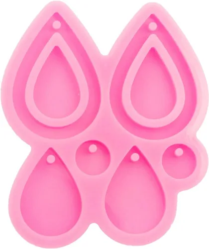 Miniatura 4 de Angel Wings Moldes para aretes con forma de lágrima, molde de resina brillante de silicona para aretes de tamaño pequeño, fabricación de joyas