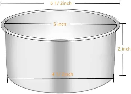 Miniatura 7 de XZJMY Paquete de 5 moldes para pasteles de 5 x 2 pulgadas, mini molde para tartas, molde redondo de aluminio, utilizado para reuniones familiares
