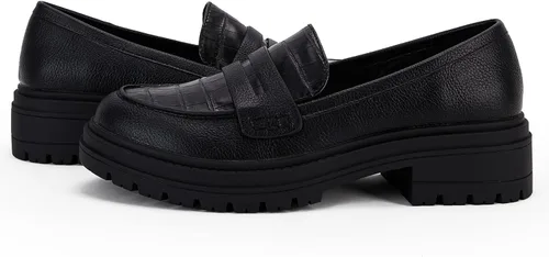 Miniatura 6 de Mocasines Penny de plataforma para mujer, cómodos zapatos de vestir de tacón grueso sin cordones