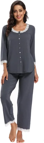 Miniatura 2 de IZZY TOBY - Pijama de forro polar cálido para mujer, conjunto de pijama de manga larga de invierno para mujer