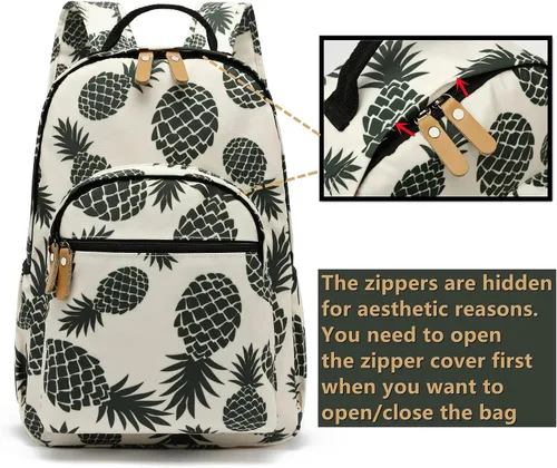 Miniatura 109 de Leaper Mochila para laptop para mujer: linda mochila floral para escuela, universidad, viajes, trabajo, mochila ligera para niños, Negro margarita