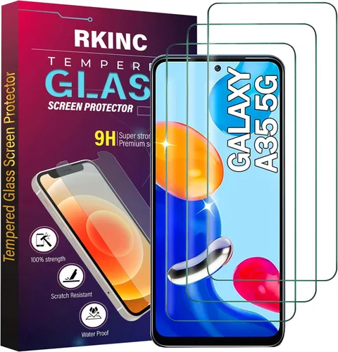 Miniatura 28 de RKINC Protector de pantalla [paquete de 4] para Samsung Galaxy A12 / Galaxy A02S / A12 Nacho, protector de pantalla de vidrio templado, 0.013 in