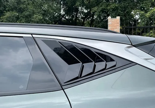 Miniatura 3 de HIGH FLYING Para Hyundai Tucson 2022-2025 Accesorios de coche Cubierta de rejilla de ventana lateral ABS negro brillante 2 piezas