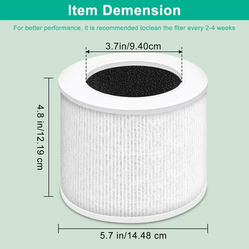 Miniatura 3 de 2 paquetes de filtro de repuesto Core Mini compatible con el purificador de aire Levoit Core Mini, Core Mini-P, filtro H13 de alta eficiencia 3