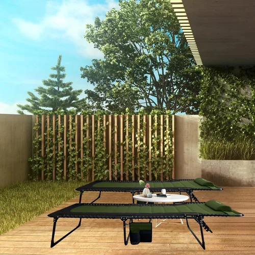 Miniatura 2 de Sillón plegable para exteriores acolchado para adultos de 264 libras, tumbona de patio para exteriores, silla de playa reclinable ajustable de 5