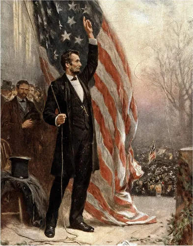 Miniatura 9 de Abraham Abe Lincoln - Póster artístico de la bandera estadounidense, regalo patriótico de 8 x 10 pulgadas para hombres, republicanos, conservadores