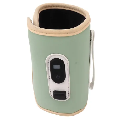 Miniatura 4 de Calentador de biberones USB, portátil, 5 velocidades, ajustable, para leche materna (verde)
