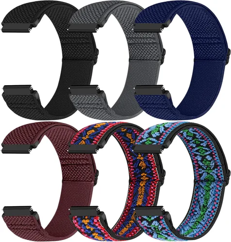 Miniatura 11 de Banda elástica de liberación rápida de 0.787 in compatible con Samsung Galaxy Watch 7 6 5 4 1.575 in 1.732 in/Garmin Vívoactive 6/5/3/3