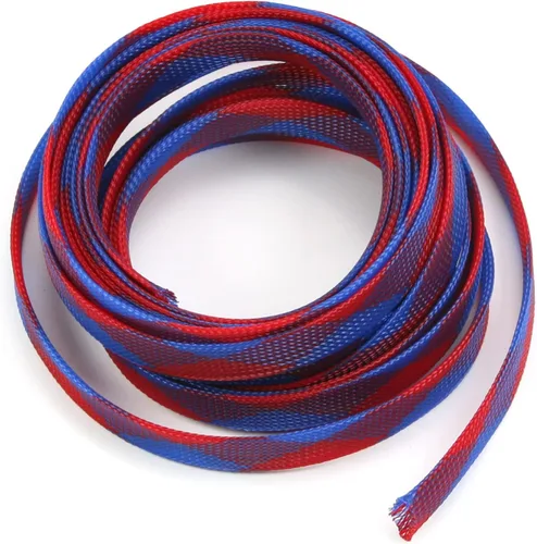 Miniatura 48 de Aicosineg Funda de cable trenzado flexible de PET de 16 pies de ancho de 0.5 pulgadas de ancho, funda de malla de alambre flexible para TV, audio