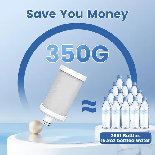Miniatura 4 de Vortopt Filtro de repuesto para agua del grifo T5, 3-6 meses de vida útil, reduce el cloro, el sabor y el olor (paquete de 2)