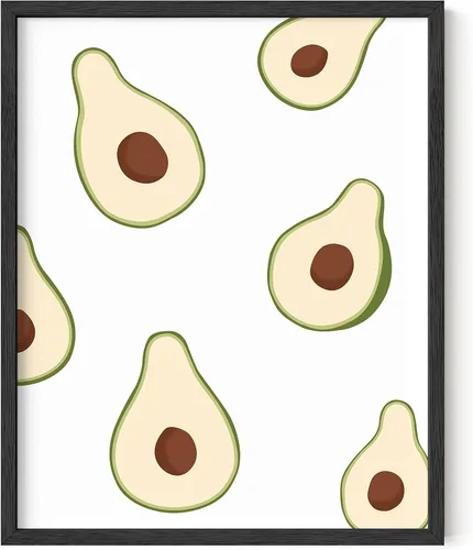 Miniatura 13 de HAUS AND HUES Fruit Art - Imagen de melocotón, decoración de pared de cocina, impresión de baño (marco beige, 24 x 36)