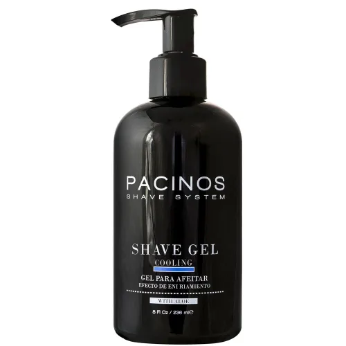 Pacinos Gel de afeitado - Gel refrescante con aloe vera - Gel de afeitar hidratante para hombre - 8 onzas líquidas