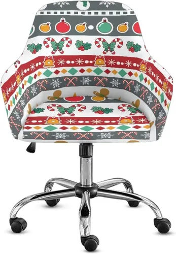Miniatura 18 de Funda para sillón de invierno con diseño de muñeco de nieve, funda suave para silla de computadora, forro elástico para silla de escritorio, diseño