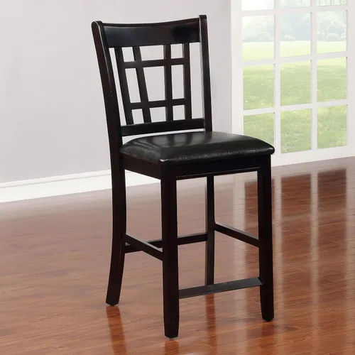 Miniatura 2 de Coaster Home Furnishings LAVON - Sillas tapizadas de madera para mostrador - respaldo de celosía, asientos acolchados - Comedor y cocina - Juego