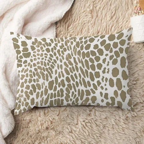 Miniatura 43 de ArogGeld Funda de almohada lumbar, estampado de guepardo verde, leopardo, estampado de leopardo, manchas de animales, almohada decorativa verde, A-17