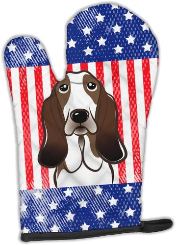 Miniatura 123 de Caroline's Treasures BB4020OVMT Dog House Collection Border Collie - Guante de horno grueso resistente al calor para sartenes calientes y horno