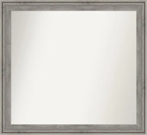 Miniatura 197 de Amanti Art Espejo de pared personalizado no biselado (24.5 x 24.5 pulgadas), marco gris marrón alta, varios tamaños personalizados, espejo de baño