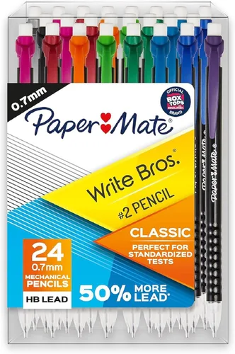 Miniatura 7 de Paper Mate Lápices Mecánicos 0.7mm Write Bros. Classic Number 2 Juego de Lápices Suministros de Oficina Suministros para el Aula Lápices