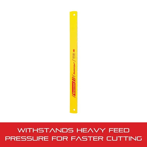Miniatura 4 de Starrett Redstripe - Hoja de sierra para metales de acero sólido de alta velocidad, ideal para contratistas y comerciantes, grosor de 0.050