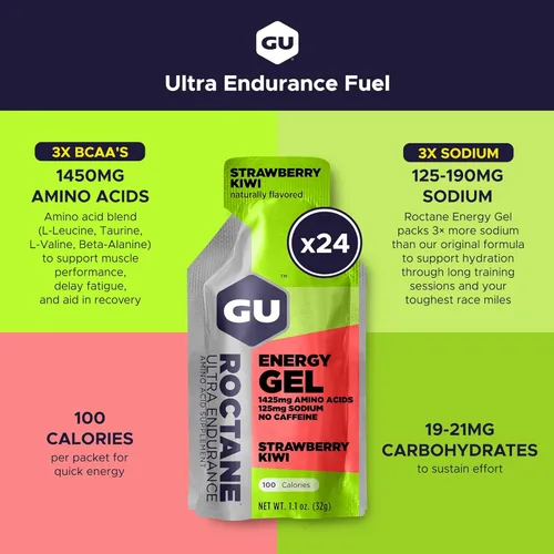 Miniatura 2 de Gel Ultra Endurance gel de energía Gu Roctane , 123070, 24 unidades, 1, 1