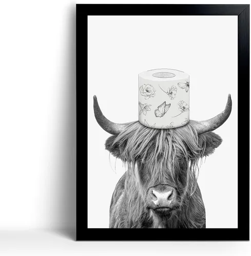 Miniatura 8 de Decoración de habitación de asno con estampados de animales, bonito cartel de citas de culo en el baño, decoración divertida para el baño, carteles