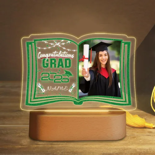 Miniatura 12 de Regalos de graduación personalizados luz nocturna con nombre de foto, lámpara LED de graduación personalizada 2026 para mujeres y hombres, regalos
