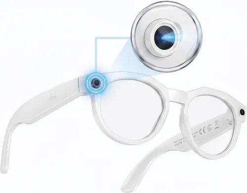 Miniatura 12 de Lentes de cámara inteligente AI, grabación de video POV HD 1080P y traductor, reconocimiento de objetos, audio Bluetooth para llamadas musicales