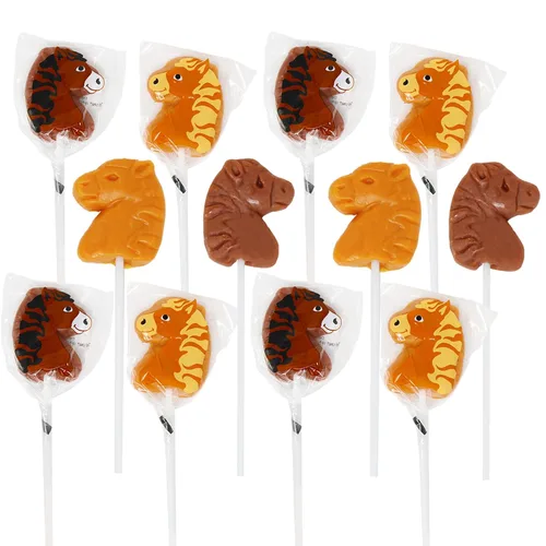 Paletas en forma de caballo, regalos de fiesta de lechones de vaquero o vaquera, carreras de caballos, equitación en granja, rellenos de fiesta de